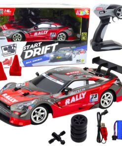 Nuotoliniu valdomas lenktyninis automobilis RC 1:16 „Red Monster“ su LED apšvietimu