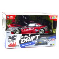 Nuotoliniu valdomas lenktyninis automobilis RC 1:16 „Red Monster“ su LED apšvietimu