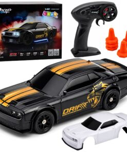 RC drifto sportinis automobilis 4WD su keičiamu kėbulu ir ratais