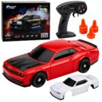RC drifto sportinis automobilis 4WD su keičiamu kėbulu ir ratais