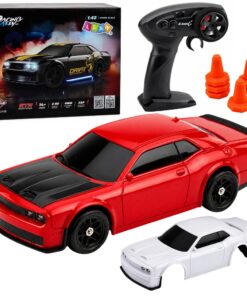 RC drifto sportinis automobilis 4WD su keičiamu kėbulu ir ratais