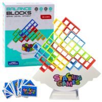 Tetris – loginis ir motorikos žaidimas su balansavimo pagrindu ir kortelėmis