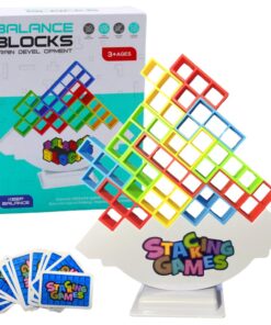 Tetris – loginis ir motorikos žaidimas su balansavimo pagrindu ir kortelėmis