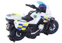 Vaikiškas policijos motociklas su atsukimo funkcija