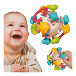 WOOPIE BABY spalvingas rutulio formos barškutis 4 viename