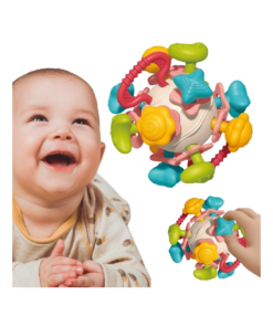 WOOPIE BABY spalvingas rutulio formos barškutis 4 viename