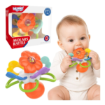 WOOPIE BABY sensorinis barškutis-kramtukas „Gėlytė“ kūdikiams nuo 0 mėn.