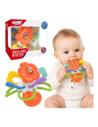 WOOPIE BABY sensorinis barškutis-kramtukas „Gėlytė“ kūdikiams nuo 0 mėn.