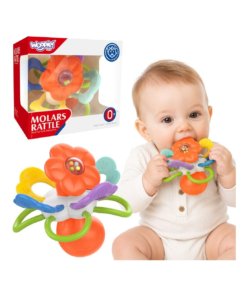 WOOPIE BABY sensorinis barškutis-kramtukas „Gėlytė“ kūdikiams nuo 0 mėn.