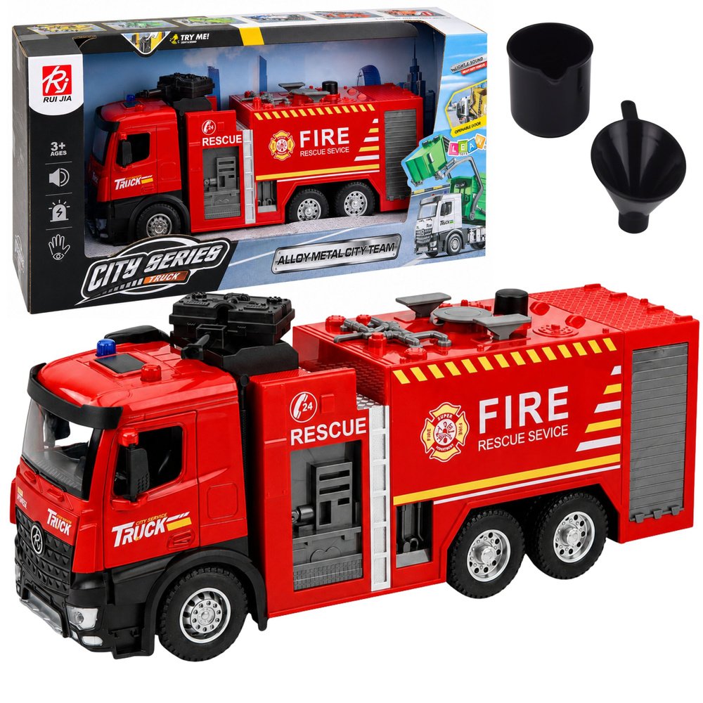 1:12 gaisrinės automobilis su vandens purškimu