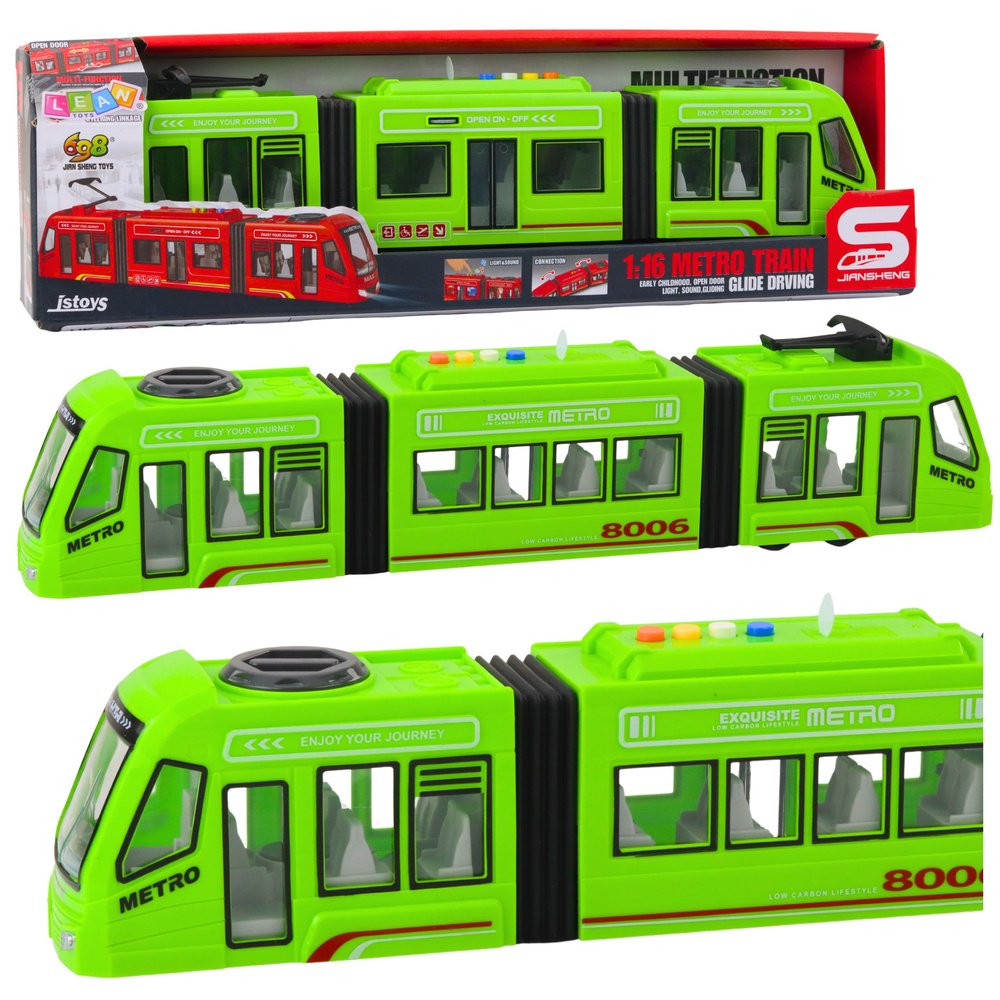 1:16 žalias metro traukinys