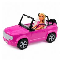 Anlily 30 cm lėlė su purpuriniu automobiliu ir aksesuarais