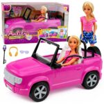 Anlily 30 cm lėlė su purpuriniu automobiliu ir aksesuarais