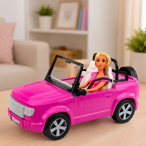 Anlily 30 cm lėlė su purpuriniu automobiliu ir aksesuarais