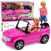 Anlily 30 cm lėlė su purpuriniu automobiliu ir aksesuarais