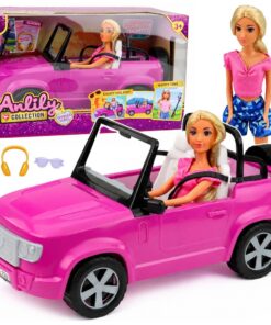 Anlily 30 cm lėlė su purpuriniu automobiliu ir aksesuarais