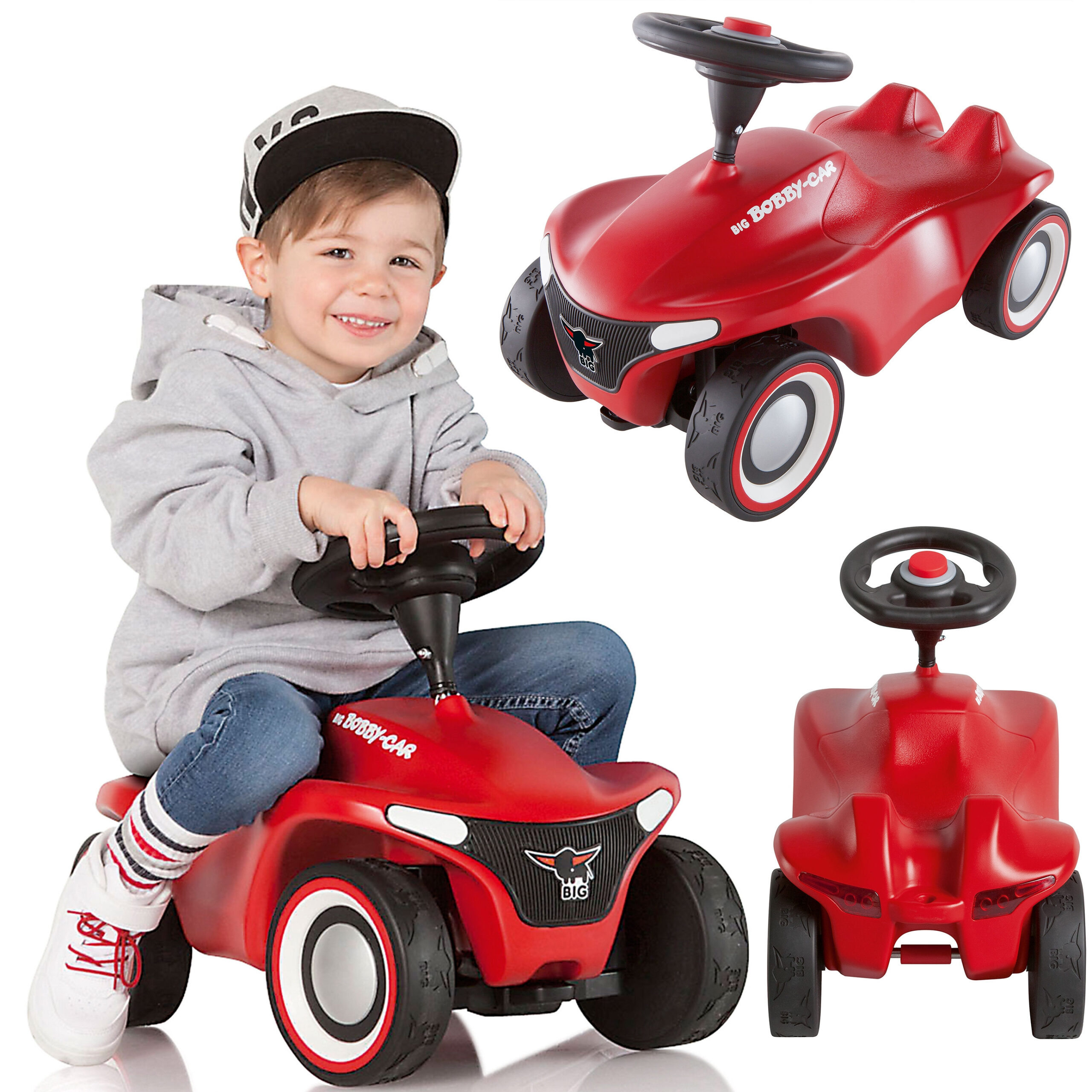 BIG Bobby Car pasispiriamas automobilis su tyliais ratais