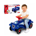 BIG New Bobby Car Classic „Delfinas“ mėlynas paspirtukas‑mašinėlė su garsais