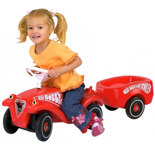BIG raudona priekaba pasispiriamam automobiliui Bobby Car