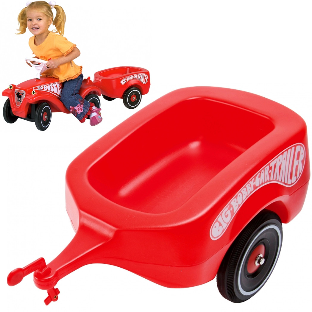 BIG raudona priekaba pasispiriamam automobiliui Bobby Car