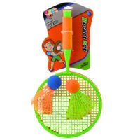 Badmintono rinkinys vaikams – 2 raketės + 2 kamuoliukai‑plunksnelės