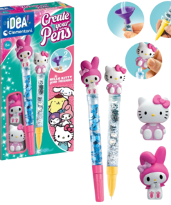 Clementoni „Hello Kitty ir draugai“ kūrybinis rašiklių gamybos rinkinys – 2 rašikliai