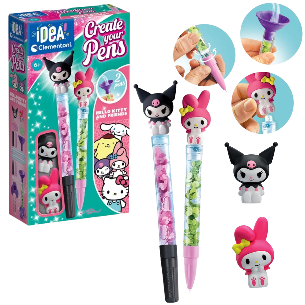 Clementoni „Hello Kitty ir draugai“ kūrybinis rašiklių gamybos rinkinys