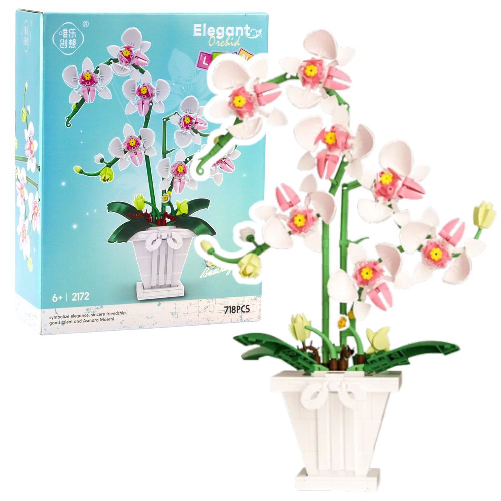 Dekoratyvinis konstruktorius – elegantiška orchidėja