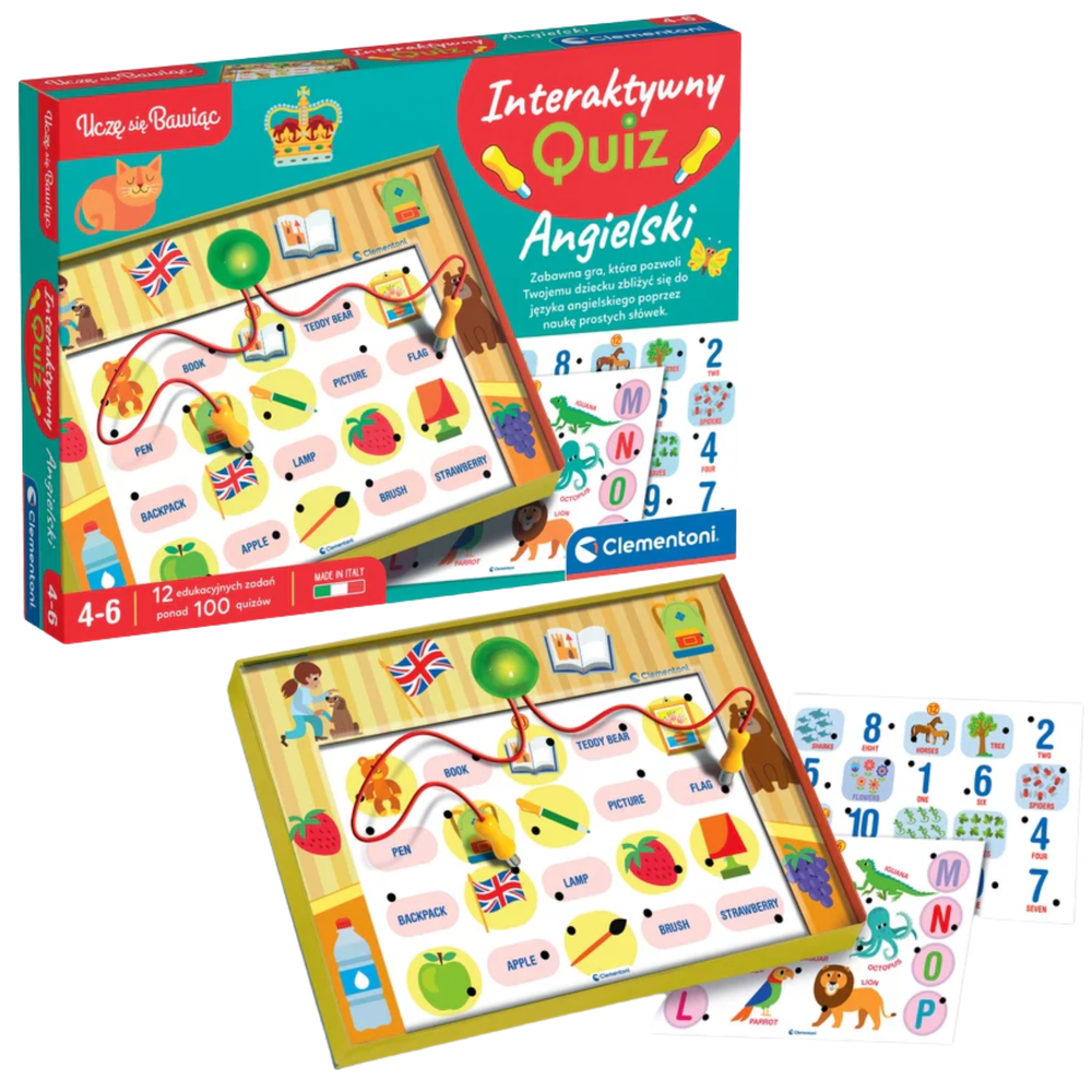 Edukacinis žaidimas „Interactive Quiz: Anglų kalba“ Clementoni 50943