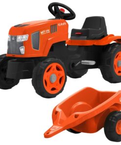 Falk Kubota M7‑174 pedalinis traktorius su priekaba