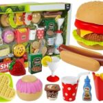 Hamburgerių rinkinys su maisto produktais