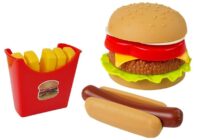 Hamburgerių rinkinys su maisto produktais