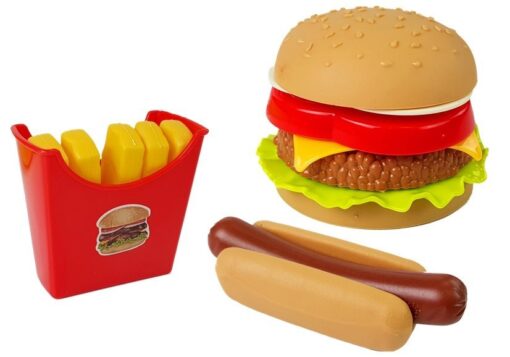 Hamburgerių rinkinys su maisto produktais