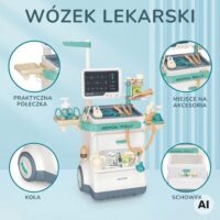 Interaktyvus vaikiškas medicininis vežimėlis WOOPIE – mobilus diagnostikos komplektas su EKG monitoriumi