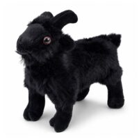 Juoda pliušinė ožka – 16 cm