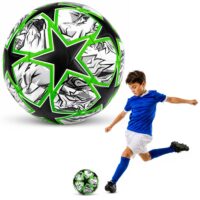 Juodai žalias treniruočių futbolo kamuolys – dydis 5