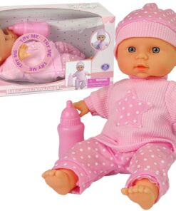 Lėlė „Sweet Baby“ su garsais ir rožiniu buteliuku