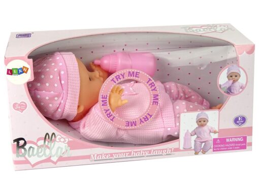Lėlė „Sweet Baby“ su garsais ir rožiniu buteliuku