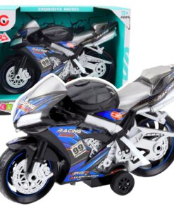 Lenktyninis motociklas su šviesos ir garso efektais