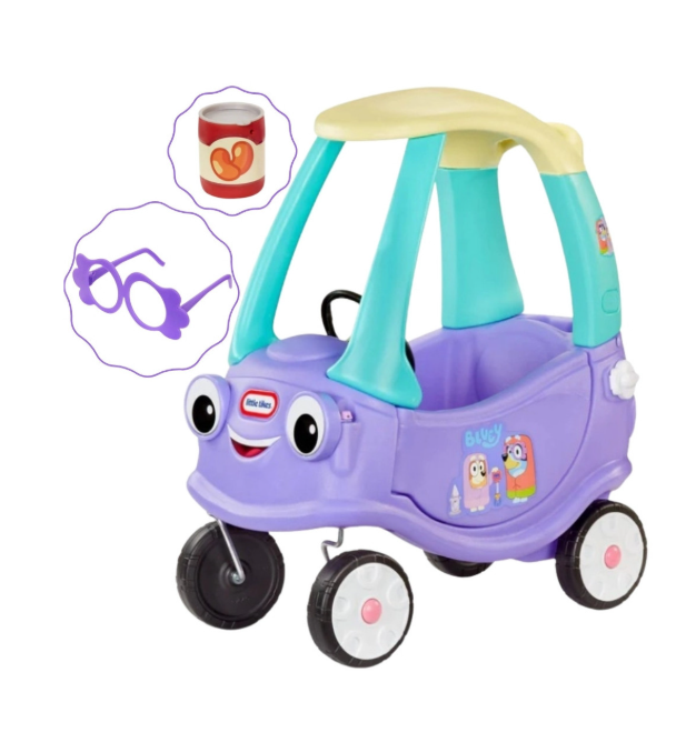Little Tikes Cozy Coupe Bluey pasispiriama mašinėlė su 9 garsais