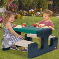 Little Tikes mėlynai‑žalias pikniko stalas su sėdynėmis