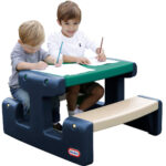 Little Tikes mėlynai‑žalias pikniko stalas su sėdynėmis