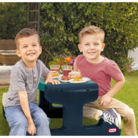 Little Tikes mėlynai‑žalias pikniko stalas su sėdynėmis