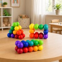 Montessori magnetinių kamuoliukų loginis žaidimas