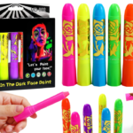 Neoninis veido dažymo rinkinys – 6 fluorescenciniai markeriai