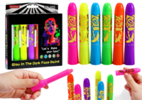 Neoninis veido dažymo rinkinys – 6 fluorescenciniai markeriai