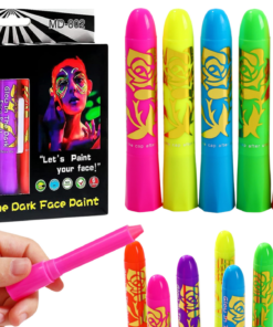 Neoninis veido dažymo rinkinys – 6 fluorescenciniai markeriai