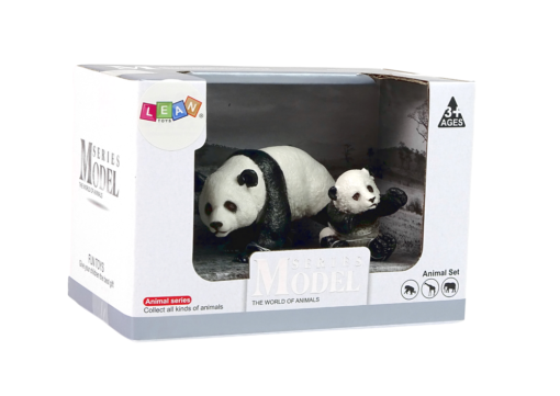 Pandos figūrėlių rinkinys – suaugusi panda ir jauniklis
