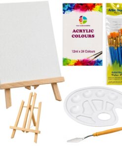 Pilnas tapybos rinkinys – molbertas