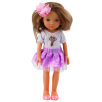 Pretty Girl lėlė – violetinis sijonas 32 cm